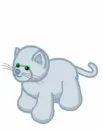 Charcoal cat dancing
