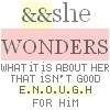 and she wonders