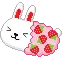 kawaii rabbit in blanket