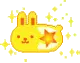 kawaii rabbit with stars