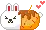kawaii rabbit dressed as bread