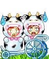 cute kawaii sayclub couple cow