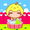 cute kawaii fruits animation