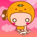 cute kawaii fruits animation