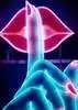 Negative lips and hand