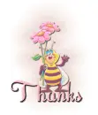 BEE BLINKING FLOWER THANKS