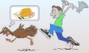 Scared turkey