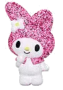 a pink and white rabbit
