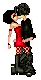 goth kissing
