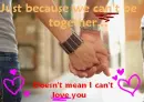 Can't be together