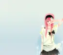 GIRL WITH PINK HAIR AND BUTTERFLYS