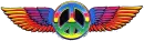 peace now the hippie girl logo