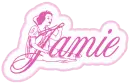 GLITTER NAME-JAMIE-SNOW WHITE
