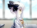 white haired anime girl