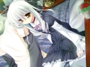 white haired anime girl