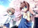 anime girls in a school uniform