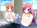 anime girls sitting