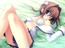 anime girl lying on the bed