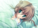 anime girl in bed