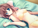 anime girl lying on the bed