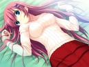 anime girl lying on the bed