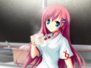 drinking coffee