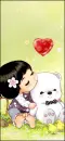 cute baby with bear