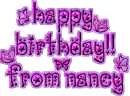 Happy Birthday from Nancy