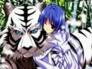 anime girl and tiger