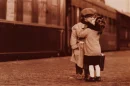 kiss, love, boy, girl, vintage
