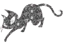 black glitter cat