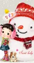 cute kawaii sweet baby snowman