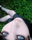blue eyed emo girl