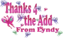 Thanks for the Add Lyndy