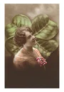 St. Patrick's Day, Lady ,with Giant ,Shamrock, vintage