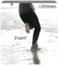 start running in the sea