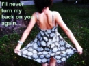 girl turning back