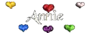 annie, colored hearts