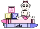 Leta, baby blocks