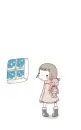 falling snow & little girl