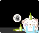 drunk teddy bear crying