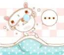 sick teddy bear in bed