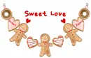 sweet love gingerbread cake garland