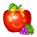 happy apple & grapes