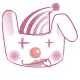 cute kawaii big bunny smiley