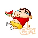shin chan eat