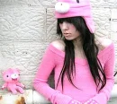 girl with gloomy bear
