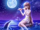 Anime Girl Playing Her Flute