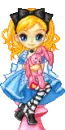 Alice doll w/pink bunny