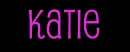 Katie animated glowing name